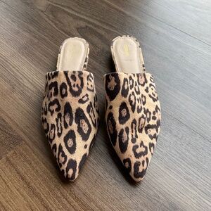 Leopard print flats
